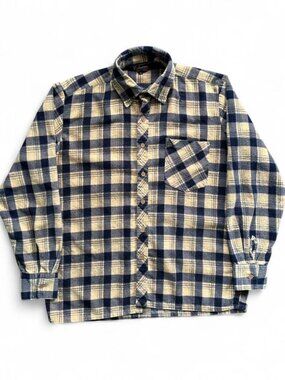 Vintage Palermo Plaid Flannel Button-Up 80s Men's Large South Africa